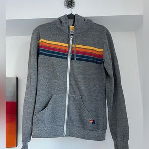 Aviator nation cross rainbow hoodie